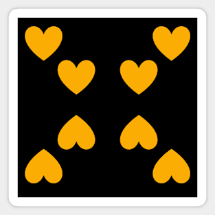 8 Golden Hearts Magnet